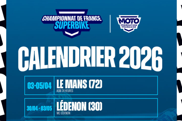 Le calendrier 2026 du Championnat de France Superbike est là !