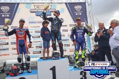 Podium Superbike course 1.
CAROLE FSBK 2023.
Sixième manche Championnat de France Superbike.
26 / 27 Aout 2023.
© PHOTOPRESS.
Tel: 06 08 07 57 80.
info@photopress.fr