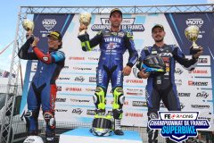 Podium Superbe course 2.
CAROLE FSBK 2023.
Sixième manche Championnat de France Superbike.
26 / 27 Aout 2023.
© PHOTOPRESS.
Tel: 06 08 07 57 80.
info@photopress.fr