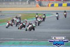 Depart Moto 4/5 course 1LE MANS FSBK 2023.1ere manche Championnat de France Superbike.25 / 26 Mars 2023.