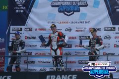 Podium Challenger course 1
LE MANS FSBK 2023.
1ere manche Championnat de France Superbike.
25 / 26 Mars 2023.
