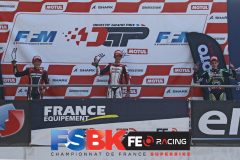 Podium OGP Course 2LE MANS FSBK 20221 ére manche du Championnat de France Superbike26 & 27 Mars  Mars 2022© PHOTOPRESSTel: 06 08 07 57 80info@photopress.fr