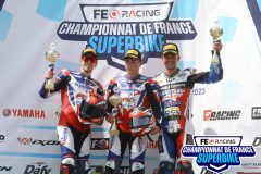 Podium Supersport 300 course 2.
MAGNY-COURS FSBK 2023.
Quatrième manche Championnat de France Superbike.
1 / 2 Juillet 2023.
© PHOTOPRESS.
Tel: 06 08 07 57 80.
info@photopress.fr