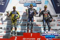 Podium Supersport course 1.
MAGNY-COURS FSBK 2023.
Quatrième manche Championnat de France Superbike.
1 / 2 Juillet 2023.
© PHOTOPRESS.
Tel: 06 08 07 57 80.
info@photopressPodium.fr