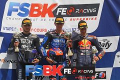 Podium SS course 1.
MAGNY-COURS FSBK 2022.
5 ème manche Championnat de France Superbike.
2 & 3 Juillet 2022.
© PHOTOPRESS.
Tel: 06 08 07 57 80.
info@photopress.fr