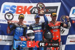 Podium SS course 1.
MAGNY-COURS FSBK 2022.
5 ème manche Championnat de France Superbike.
2 & 3 Juillet 2022.
© PHOTOPRESS.
Tel: 06 08 07 57 80.
info@photopress.fr