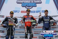 Podium Challenger course 1.
NOGARO FSBK 2023.
Deuxième manche Championnat de France Superbike.
29 / 30 Avril 2023.
© PHOTOPRESS.
Tel: 06 08 07 57 80.
info@photopress.fr