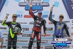 Podium Challenger course 2.
NOGARO FSBK 2023.
Deuxième manche Championnat de France Superbike.
29 / 30 Avril 2023.
© PHOTOPRESS.
Tel: 06 08 07 57 80.
info@photopress.fr