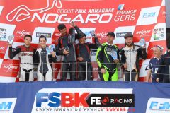 Podium side car course1.
NOGARO FSBK 2022.
2 ème manche Championnat de France Superbike.
6 & 7 Mai 2022.
© PHOTOPRESS.
Tel: 06 08 07 57 80.
info@photopress.fr