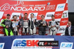 Podium side car course 2.
NOGARO FSBK 2022.
2 ème manche Championnat de France Superbike.
6 & 7 Mai 2022.
© PHOTOPRESS.
Tel: 06 08 07 57 80.
info@photopress.fr