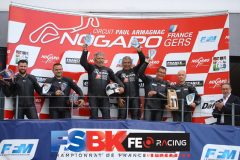 Podium side car course 2..
NOGARO FSBK 2022.
2 ème manche Championnat de France Superbike.
6 & 7 Mai 2022.
© PHOTOPRESS.
Tel: 06 08 07 57 80.
info@photopress.fr